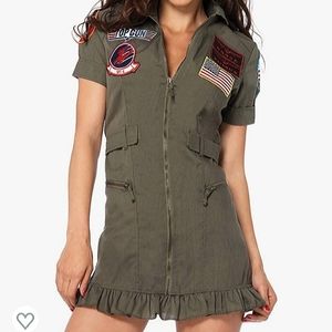 Leg Avenue Women's Licensed Top Gun Flight Dress Halloween NWOT costume M